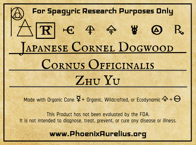 Japanese Cornel Dogwood Spagyric Tincture