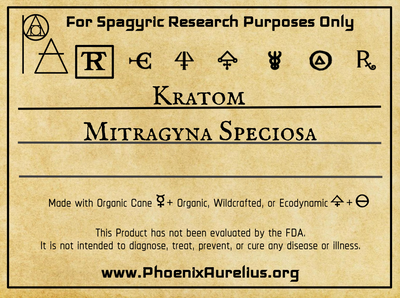 Kratom Spagyric Tincture - Phoenix Aurelius Research Academy
