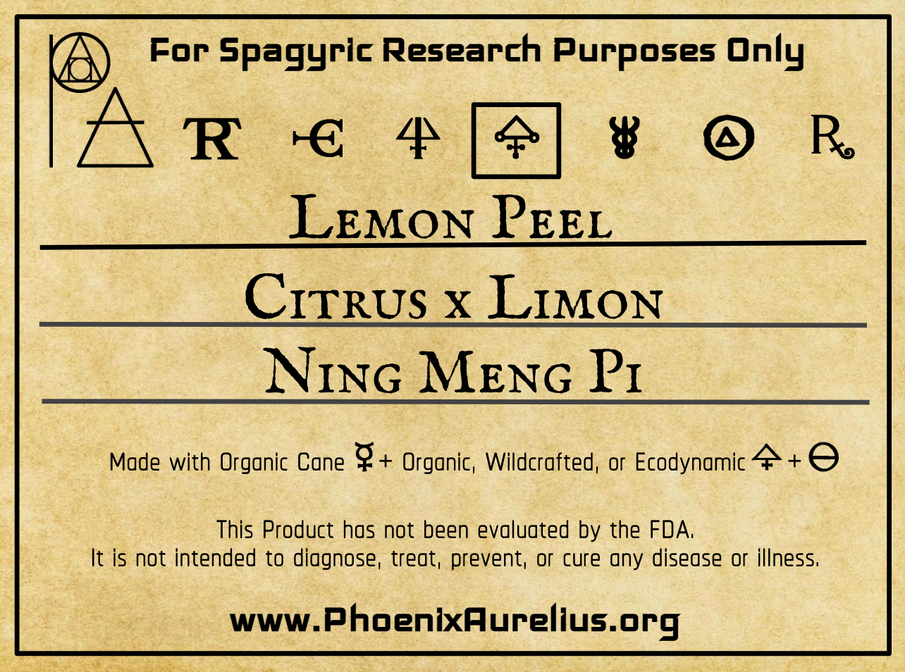 Lemon Peel Philosophic Spagyric Essence