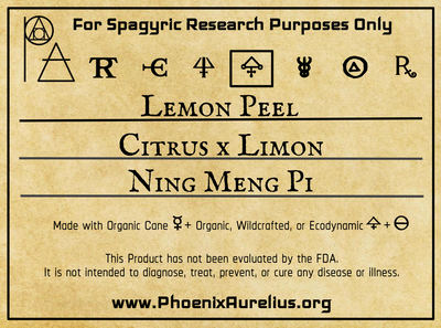 Lemon Peel Philosophic Spagyric Essence