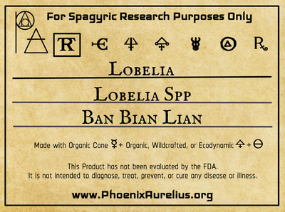 Lobelia Spagyric Tincture - Phoenix Aurelius Research Academy
