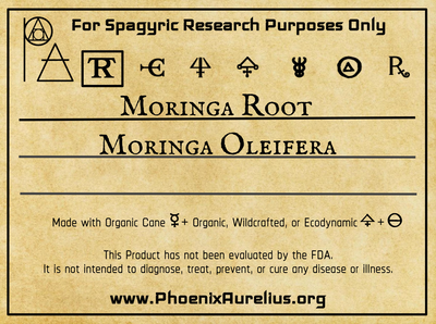 Moringa Root Spagyric Tincture - Phoenix Aurelius Research Academy