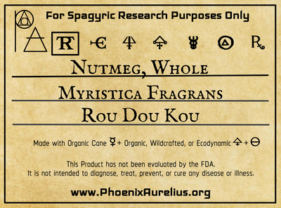 Nutmeg, Whole, Spagyric Tincture