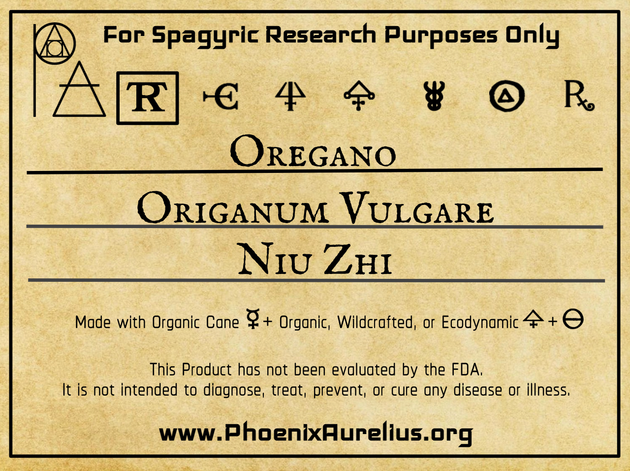 Oregano Spagyric Tincture