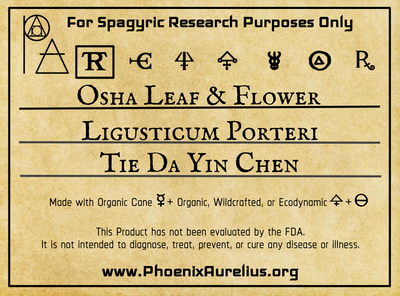 Osha Leaf & Flower Spagyric Tincture