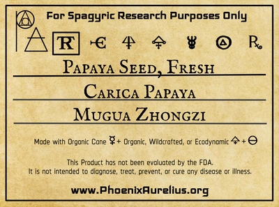 Papaya Seed, Fresh, Spagyric Tincture