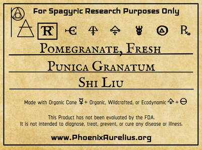 Pomegranate, Fresh, Spagyric Tincture