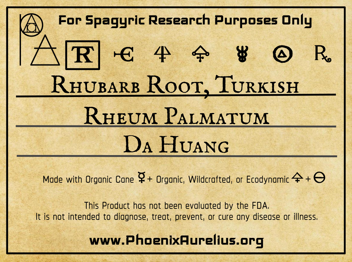 Rhubarb Root, Turkish, Spagyric Tincture