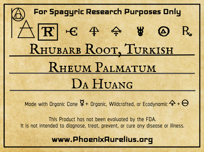 Rhubarb Root, Turkish, Spagyric Tincture