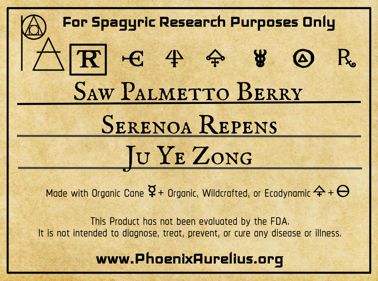 Saw Palmetto Berry Spagyric Tincture