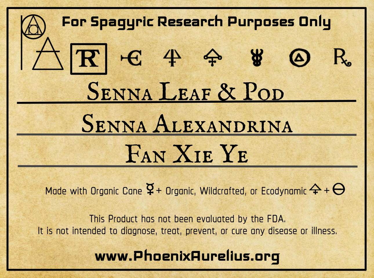 Senna Leaf & Pod Spagyric Tincture