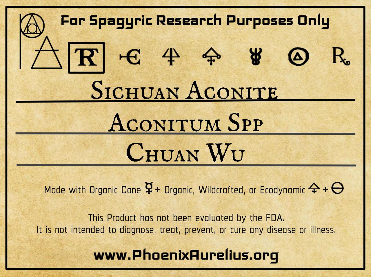 Sichuan Aconite Spagyric Tincture