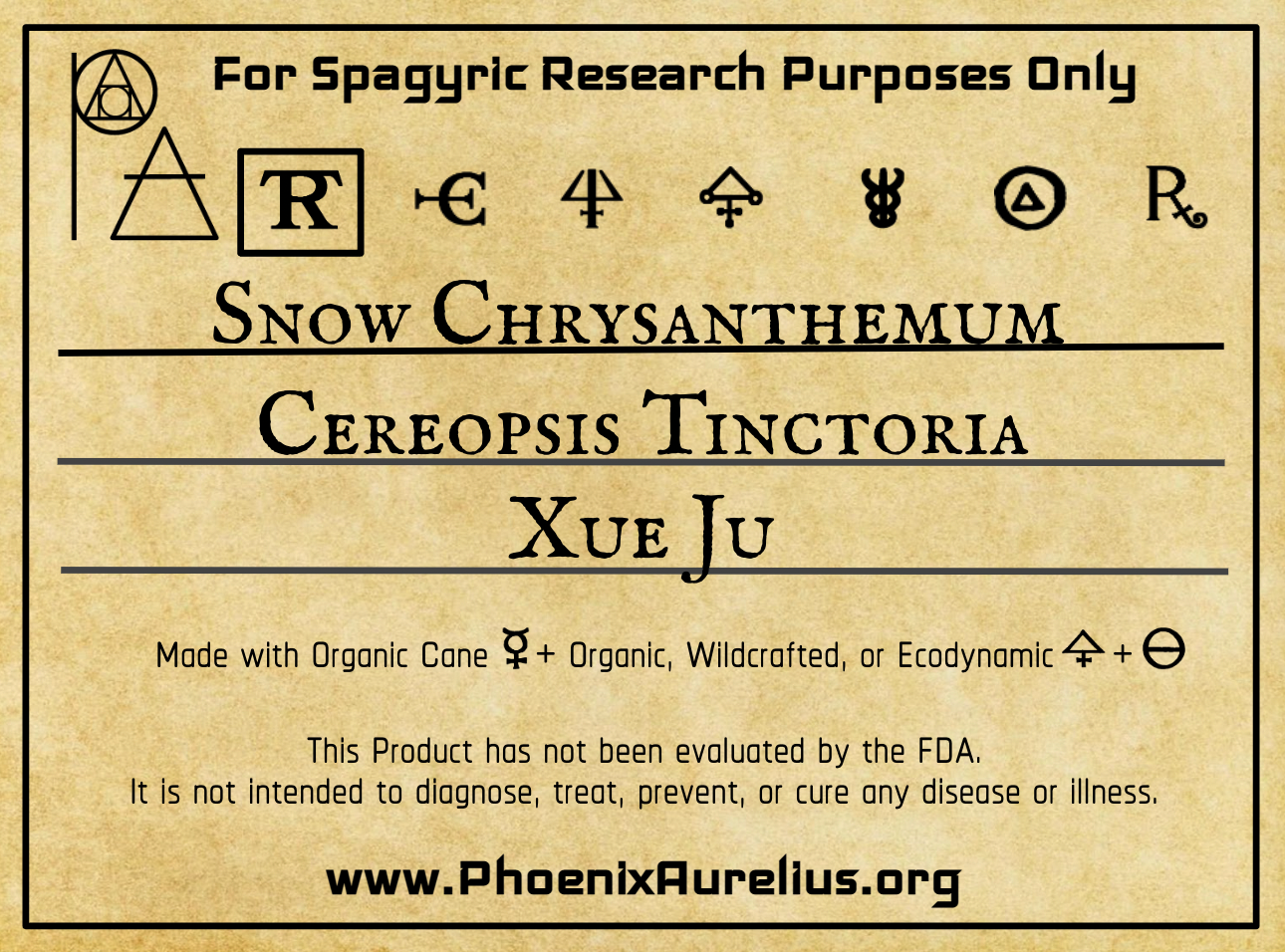 Snow Chrysanthemum Spagyric Tincture