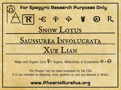 Snow Lotus Spagyric Tincture