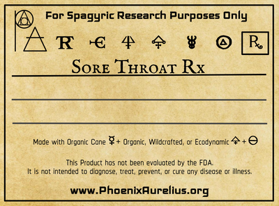 Sore Throat Rx Spagyric Formulation