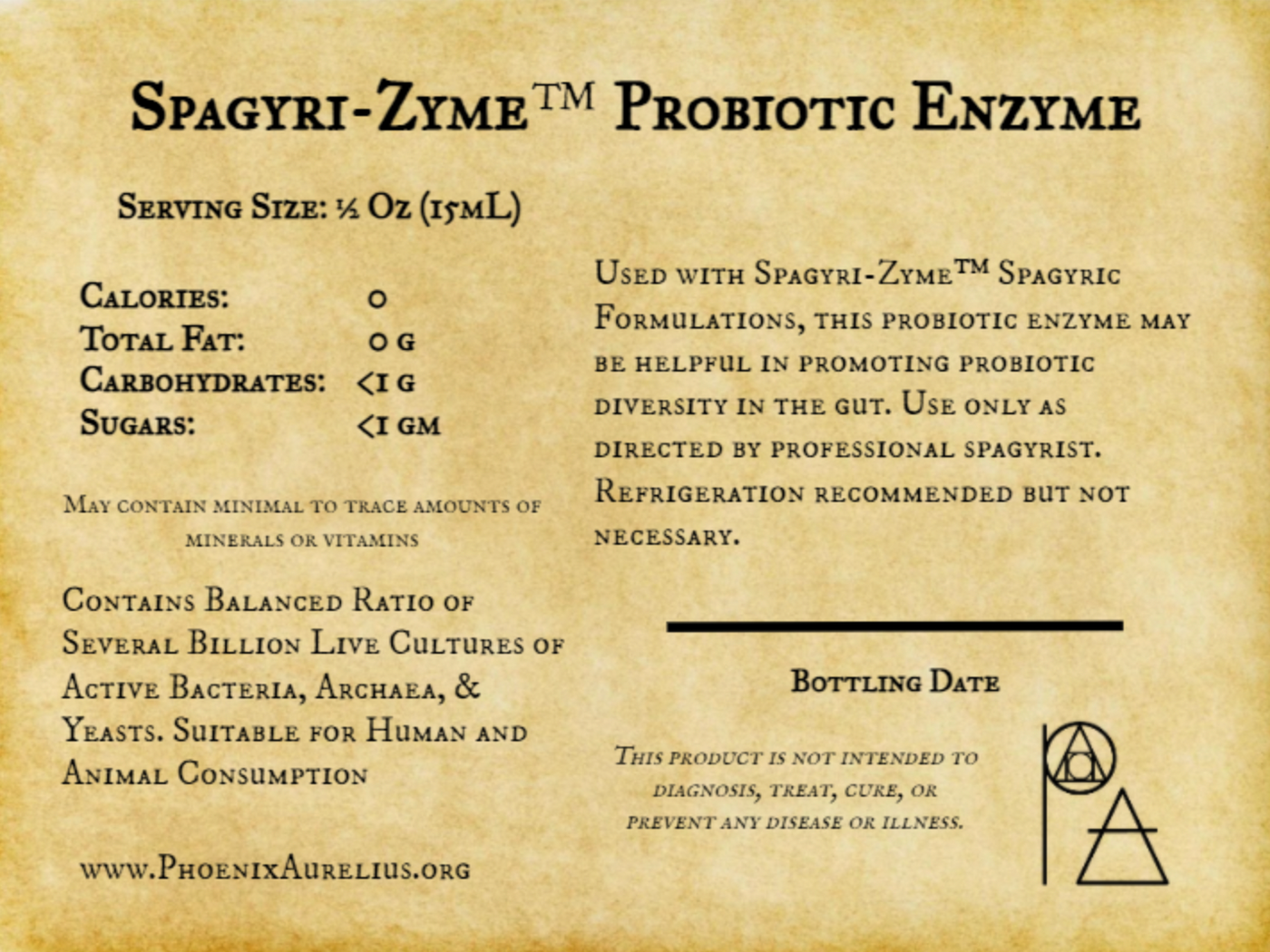 Spagyri-Zyme Probiotic Enzyme