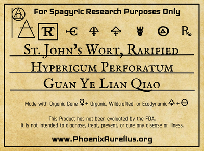 St John's Wort, Rarified, Spagyric Tincture (With Hypericin)