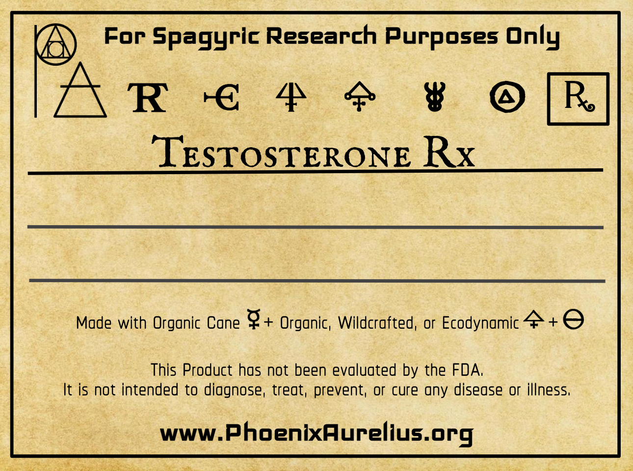 Testosterone Rx Spagyric Formulation