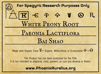 White Peony Root Spagyric Tincture