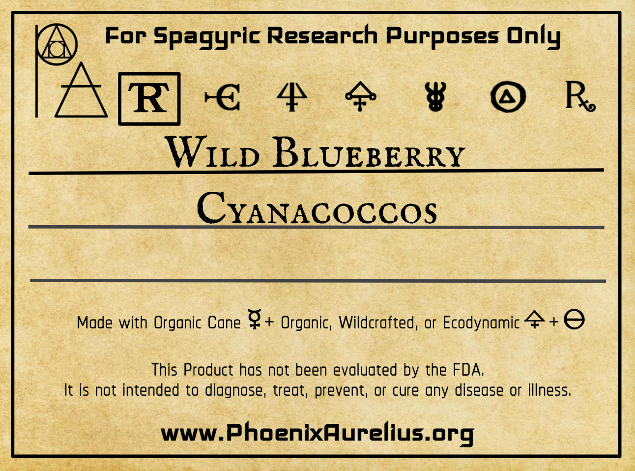 Wild Blueberry Spagyric Tincture