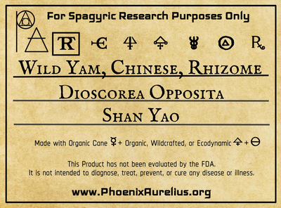 Wild Yam, Chinese, Spagyric Tincture