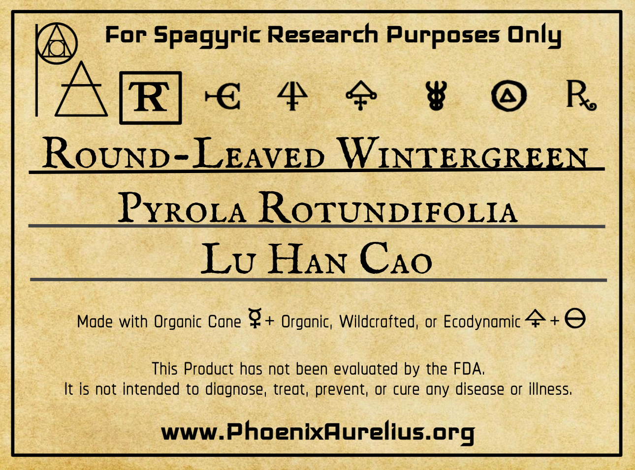 Round-Leaved  Wintergreen Spagyric Tincture (Clearance)
